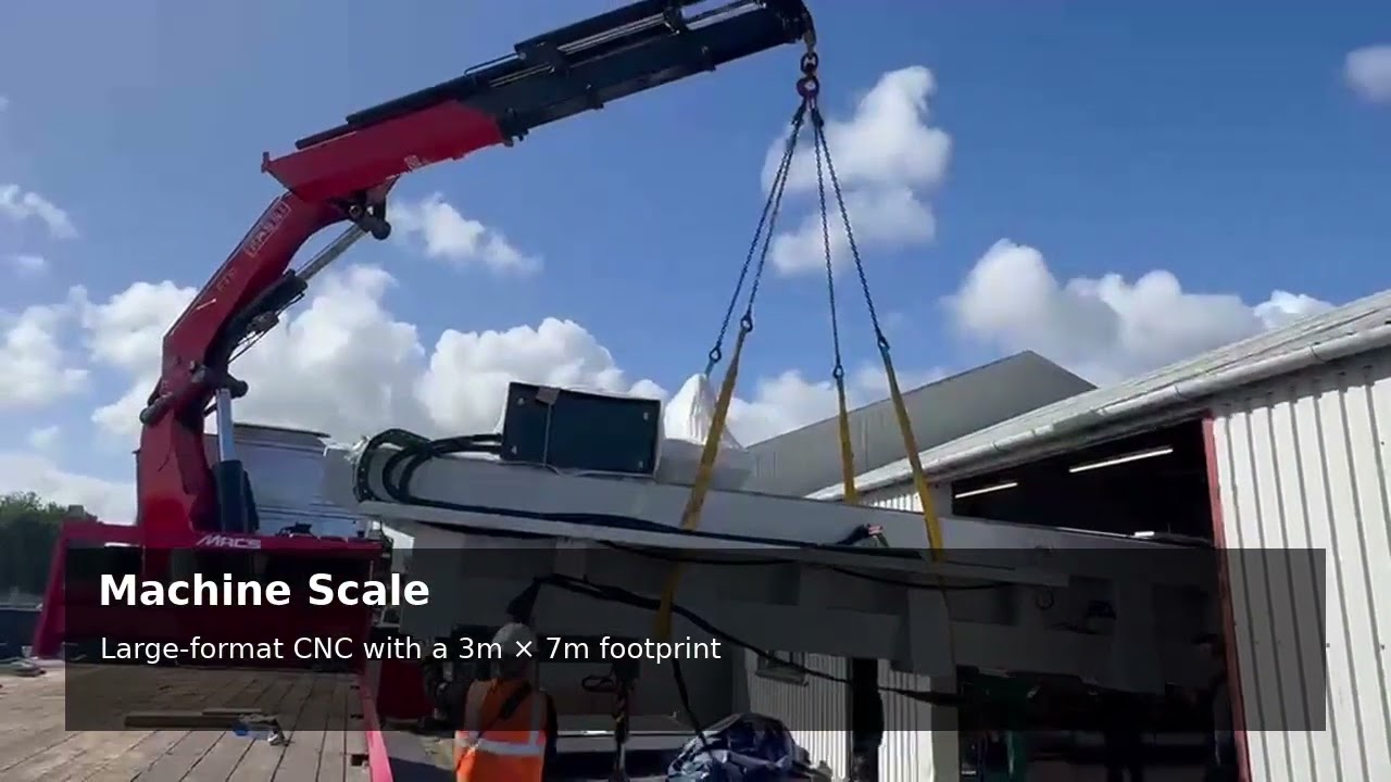 Custom Built Large Format CNC Machine by Opus  Installation & Deployment (May 2026)